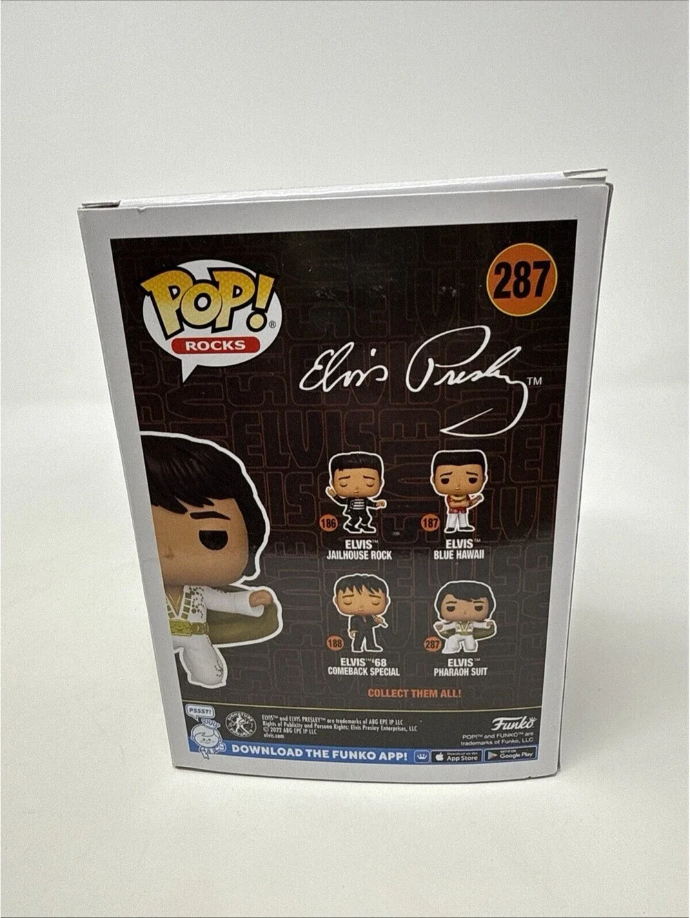 Funko POP! Rocks ELVIS PRESLEY PHARAOH SUIT #287 with Box Protector
